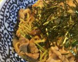 豚こまぎれ肉と豆苗のソース焼きそば作り方4写真