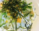 市販サラダ活用●海苔＆玉子のサラダ作り方1写真
