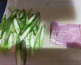 柚子胡椒風味のアスパラとベーコンのパスタ作り方1写真