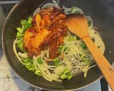 野菜たっぷりでヘルシー　焼肉パスタ作り方5写真