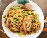 お一人様！焼きそばきな粉クリームパスタ風作り方3写真