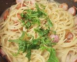 簡単ワンパン☆梅バターパスタ☆ランチ作り方3写真