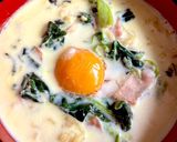 塩ラーメンカルボナーラ風アレンジ作り方3写真