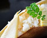 筍ご飯☆筍の皮を器に見立てたの♪作り方5写真