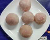 いちご大福､今年は求肥もほんのりﾋﾟﾝｸ作り方3写真