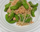 明太子と糸蒟蒻とシシトウの炒め作り方4写真