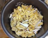 明太子枝豆しめじ油揚げの炊き込みご飯作り方3写真