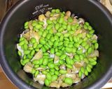 明太子枝豆しめじ油揚げの炊き込みご飯作り方4写真