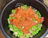 明太子枝豆しめじ油揚げの炊き込みご飯作り方5写真