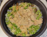 明太子枝豆しめじ油揚げの炊き込みご飯作り方7写真