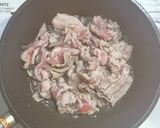 豚バラ肉とジャガ芋のキムチ炒めチーズ乗せ作り方2写真