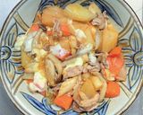 豚バラ肉とジャガ芋のキムチ炒めチーズ乗せ作り方7写真