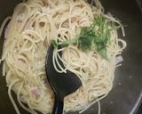 パスタ赤じそとバターワンパン☆春休み昼食作り方3写真
