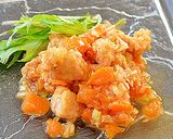 せとか(柑橘)入りのたれを合わせた油淋鶏作り方7写真