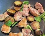 鶏ももと茄子とピーマンのマスタード炒め作り方9写真