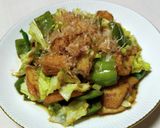 とんかつソースで肉野菜炒め作り方7写真