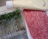 ブロッコリースプラウトのハム巻きサラダ作り方1写真