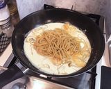 低カロリー☆エビのクリームパスタ作り方8写真