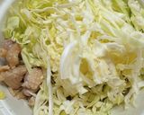 焼肉生だれで鶏肉と春キャベツトマトスープ作り方6写真