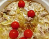 焼肉生だれで鶏肉と春キャベツトマトスープ作り方7写真