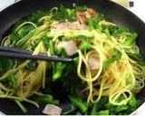菜の花とベーコンのパスタ作り方8写真