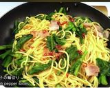 菜の花とベーコンのパスタ作り方9写真