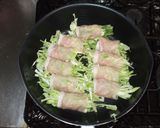 春キャベツの豚肉巻き♪胡麻生姜ソース簡単作り方4写真