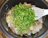 鯖の味醂干しと豆苗の混ぜご飯作り方2写真