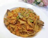 春キャベツと蕗の薹のボンゴレロッソ｡❀作り方16写真