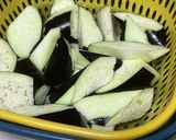 ♡茄子ピーマン豚バラしめじのポン酢炒め♡作り方1写真