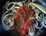 幸せパスタ♡イカスミとまと味!作り方4写真