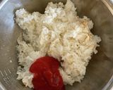 ケチャップご飯でチーズ入りライスコロッケ作り方1写真