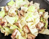 豚肉とキャベツ厚揚げのガーリック炒め作り方5写真