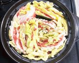 【1人分】白菜と豚肉のミルフィーユ鍋作り方3写真
