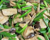 豆腐とひらたけとニラのニンニク醤油焼き。作り方6写真