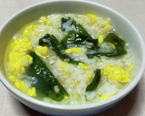 ささみの茹で汁で簡単卵とわかめのスープ作り方6写真
