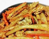 豚ばらとヤーコン＆にんじんのカレー炒め。作り方8写真