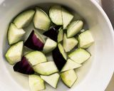 肉無チクワフルーティー味噌茄子椎茸野菜炒作り方6写真