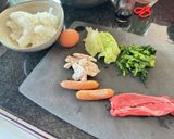 すき焼き風チャーハン作り方1写真