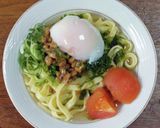 アオサと納豆のスープパスタ作り方5写真