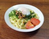 アオサと納豆のスープパスタ作り方6写真