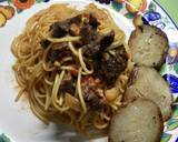 牛肉を赤ワインで煮込んだトマトパスタ作り方8写真