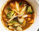 簡単きな粉トマト味ツナ根菜茄子野菜炒め作り方16写真
