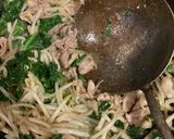 中華風　もやしとほうれん草の豚肉玉子炒め作り方13写真