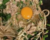 中華風　もやしとほうれん草の豚肉玉子炒め作り方14写真