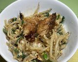 サバともやし炒め丼作り方2写真