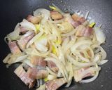 自家製パンチェッタのシンプルグリーチャ作り方3写真