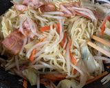 ベーコン塩焼きそば作り方5写真