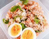 簡単！シャケとミツバの混ぜご飯作り方4写真