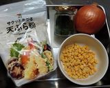 玉ねぎとコーンのかき揚げ作り方1写真
